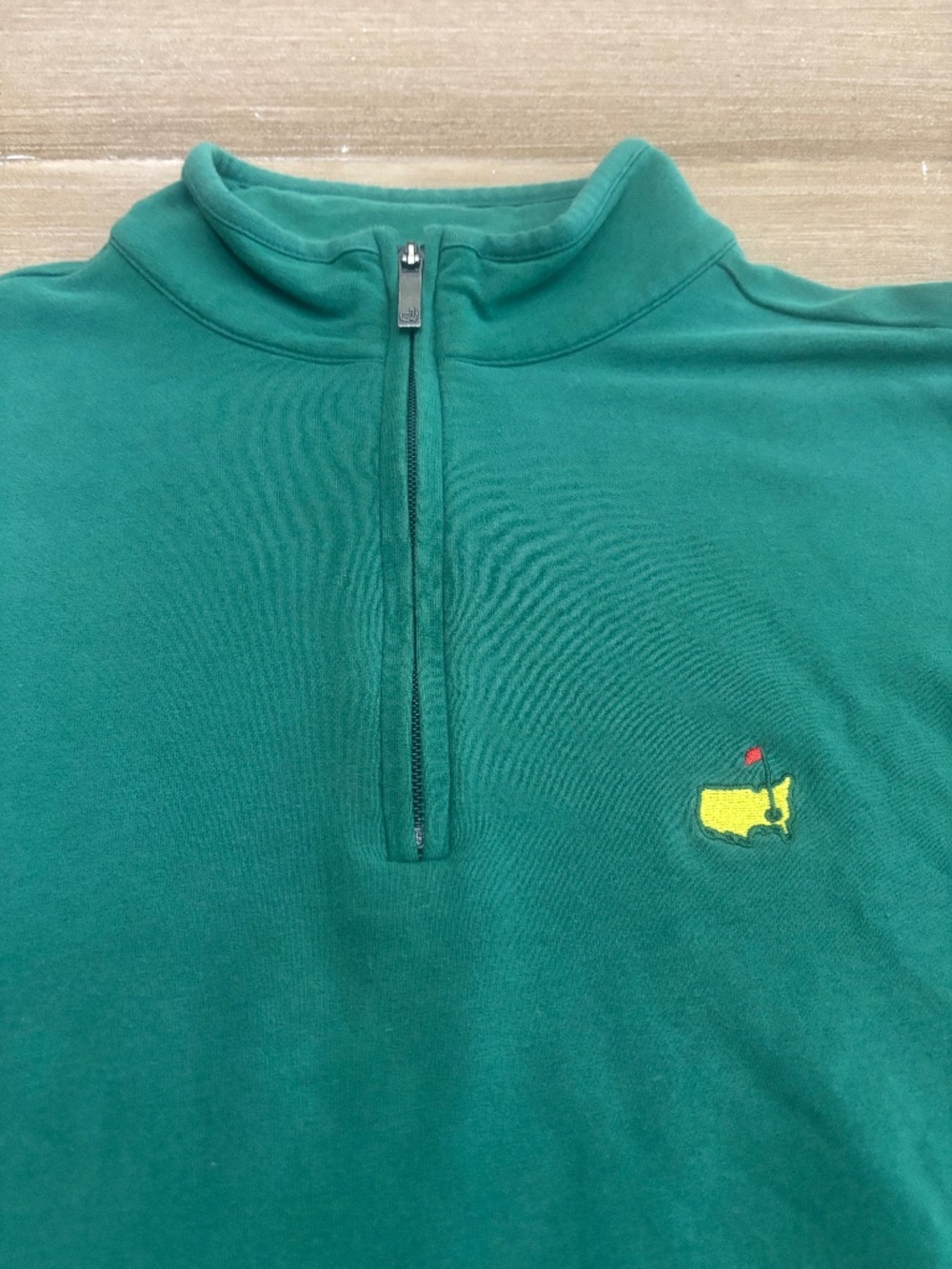 Masters Clubhouse Collection Green Quarter Zip Pullover Men M Pima Alpaca Blend